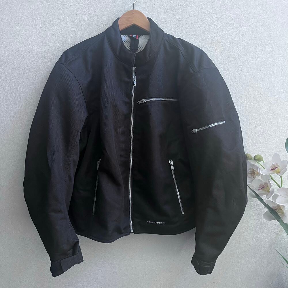 Black Women's Zip-Front Motorcycle Jacket